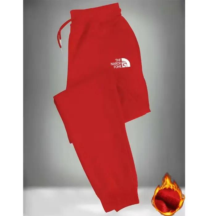 Joggers décontractés pour hommes avec cordon de serrage élastique à la taille et aux chevilles à revers – Tricot 100%