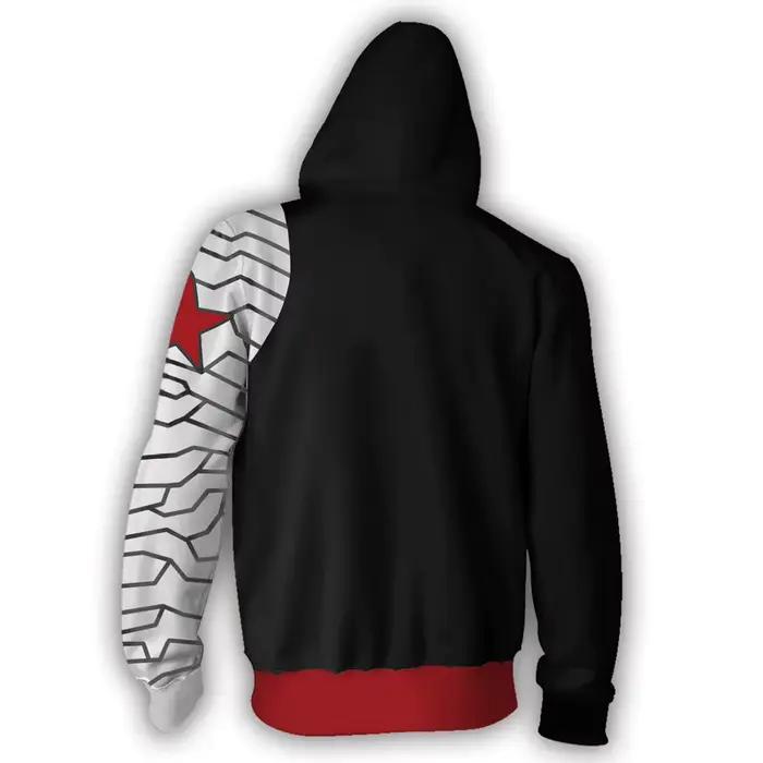 Sweat à capuche Captain America 3D imprimé pour cosplay et passionnés de films hiver automne homme unisexe
