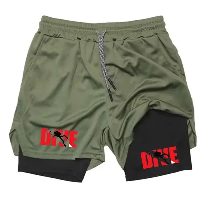 Shorts de course pour hommes 2 en 1