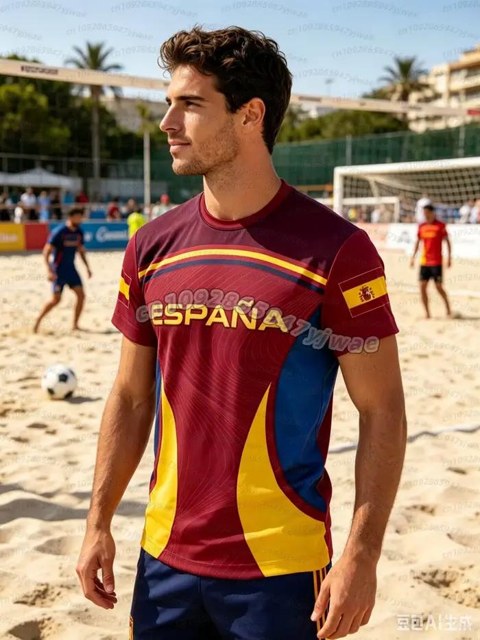Maillots de football d'été 2026 Espagne pour hommes – T-shirts classiques God Spain à manches courtes