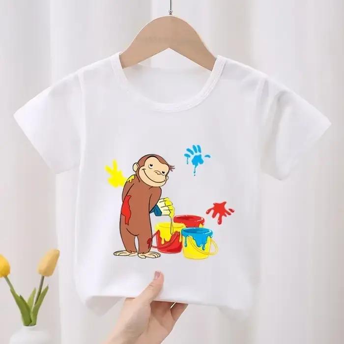 T-shirt à manches courtes imprimé singe George le curieux