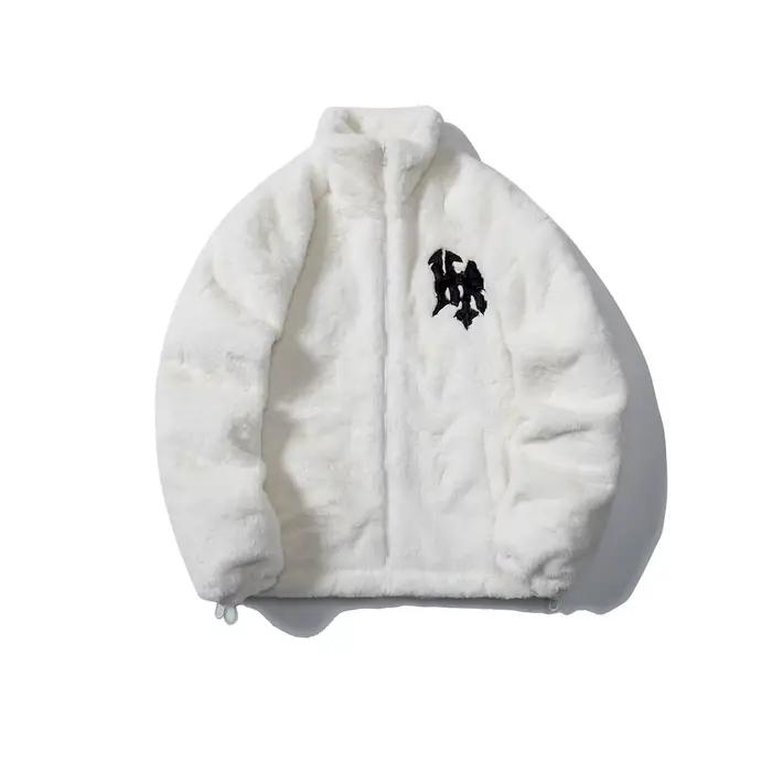 Manteau chaud brodé lettre Smile pour homme