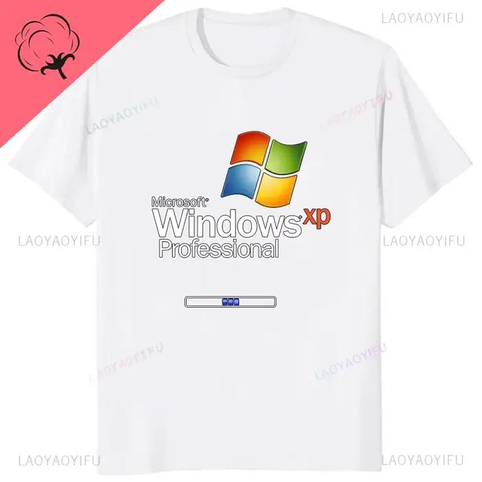 T-shirt imprimé avec logo Windows XP Professional, décontracté, à la mode, ample, confortable, en coton respirant, style Hipster, T-shirt d'été pour homme