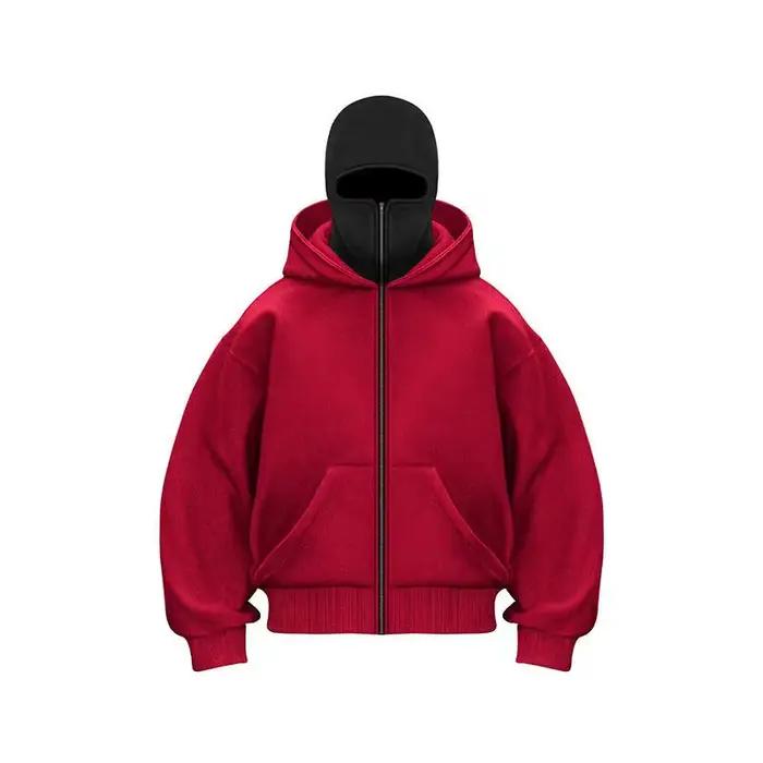 Chemise de Sport ample à capuche Ninja pour hommes, sweat-shirt de rue ample et décontracté, masqué, coupe-vent, Double, automne/hiver 2025