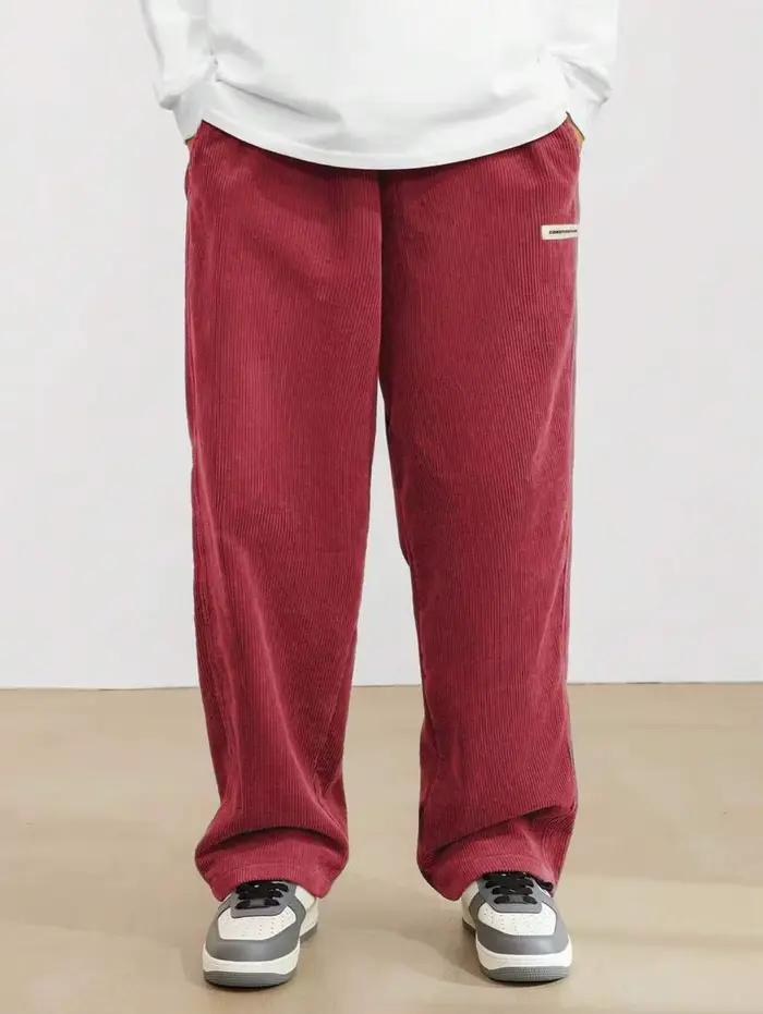 Nouveau pantalon décontracté droit en velours côtelé pour homme