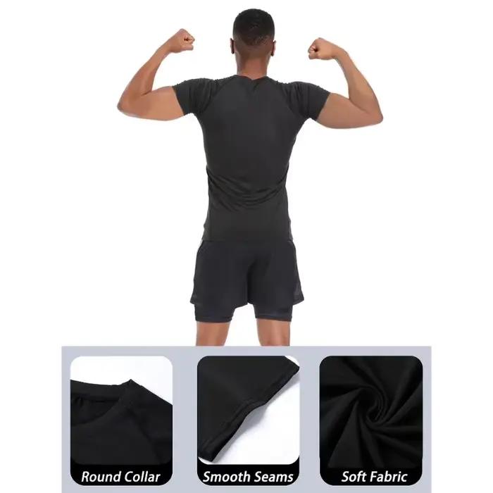 T-shirt de sport compressé pour homme