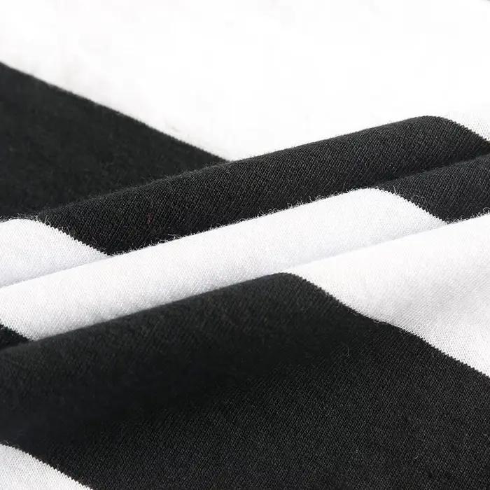 T-shirt rayé arc-en-ciel à manches courtes pour femmes