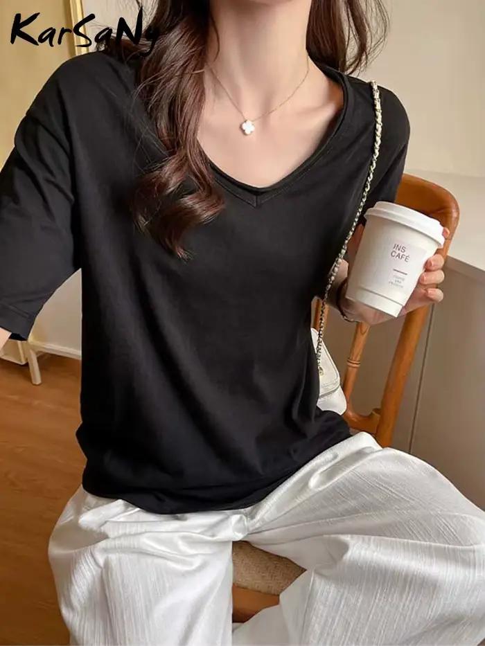 T-shirts amples en coton pour femmes