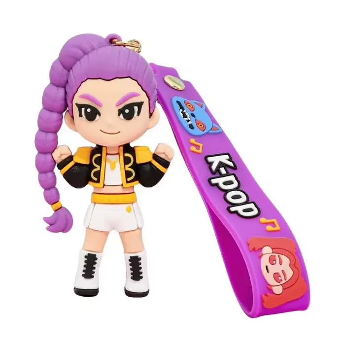 Porte-clés mignon K-Pop Demon Hunters, pendentif petit tigre, figurine PVC, thème anime, pour fans, cadeau pour sac à dos ou téléphone