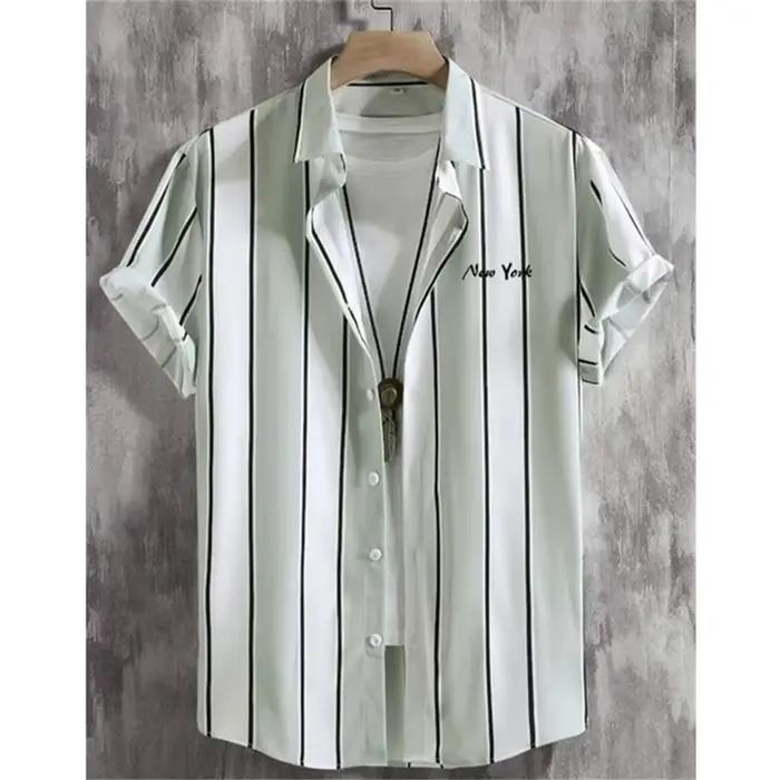 Chemise Hawaïenne à Rayures pour Homme