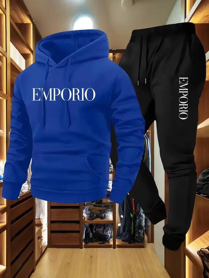 Ensemble de survêtement de couleur unie pour hommes