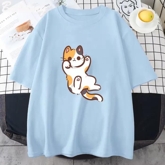 T-shirt graphique Calico Cat pour femme