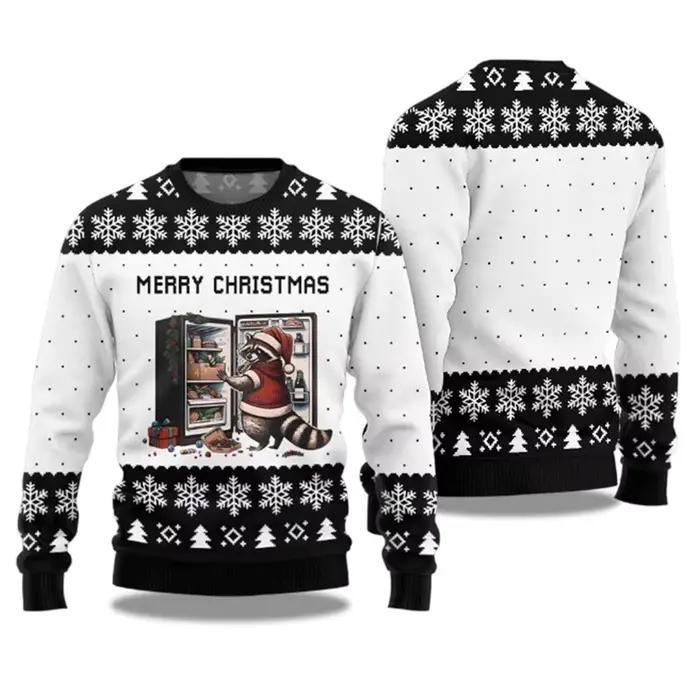Imprimé Sexy Figure drôle moche pull de noël hommes Humor motif Animal