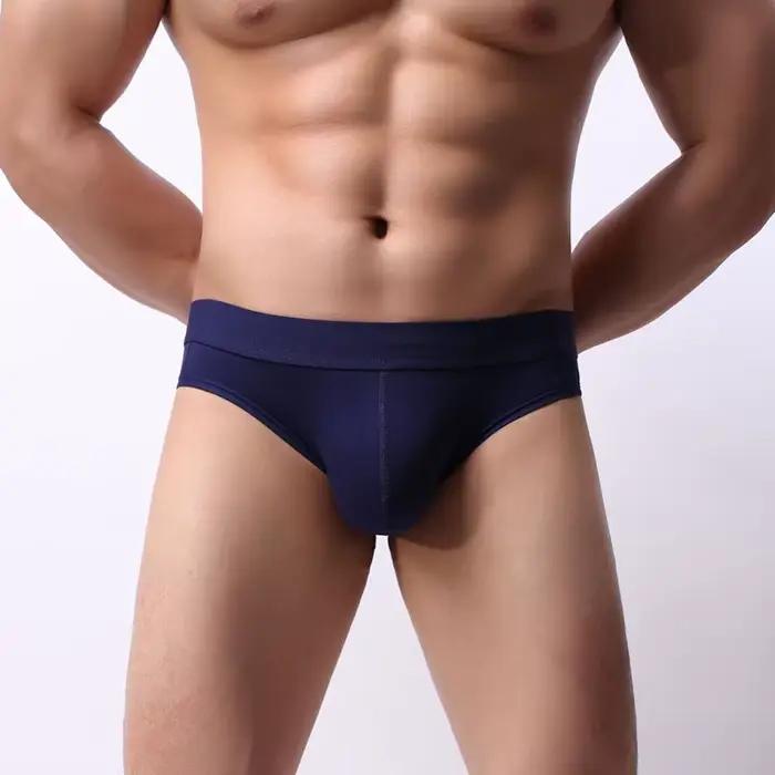 Sous-vêtements Sexy pour hommes, slips en coton, taille basse, culottes respirantes, pochette convexe en U, Jockstrap
