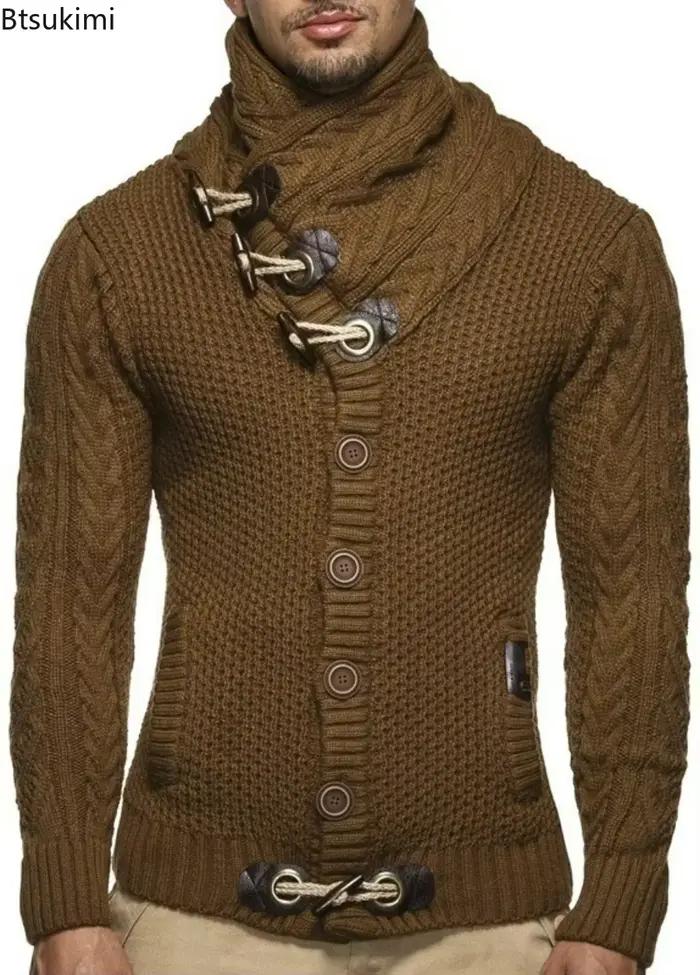 Automne hiver hommes chandails Streetwear vêtements col roulé pull