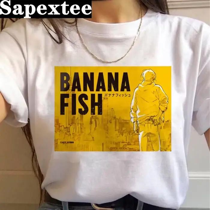 Banana Fish haut d'été t-shirt homme harajuku imprimé vintage kawaii