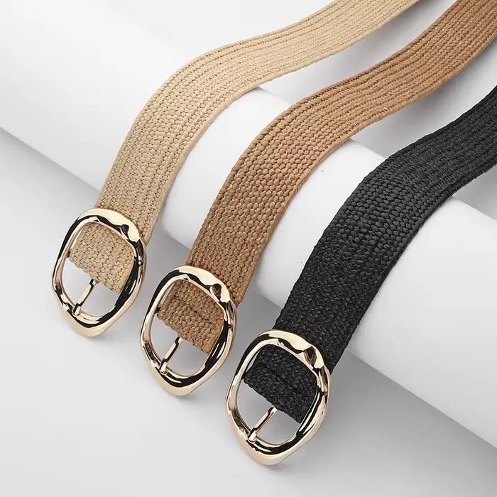 Ceinture Bohème Femme Design Simple Accessoires Polyester Métal Boucle Ardillon Rétro Gothique