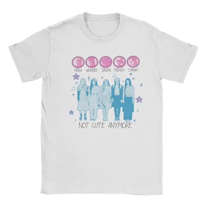 T-shirt Vintage été Illit Kpop tendance T-Shirts 100 coton