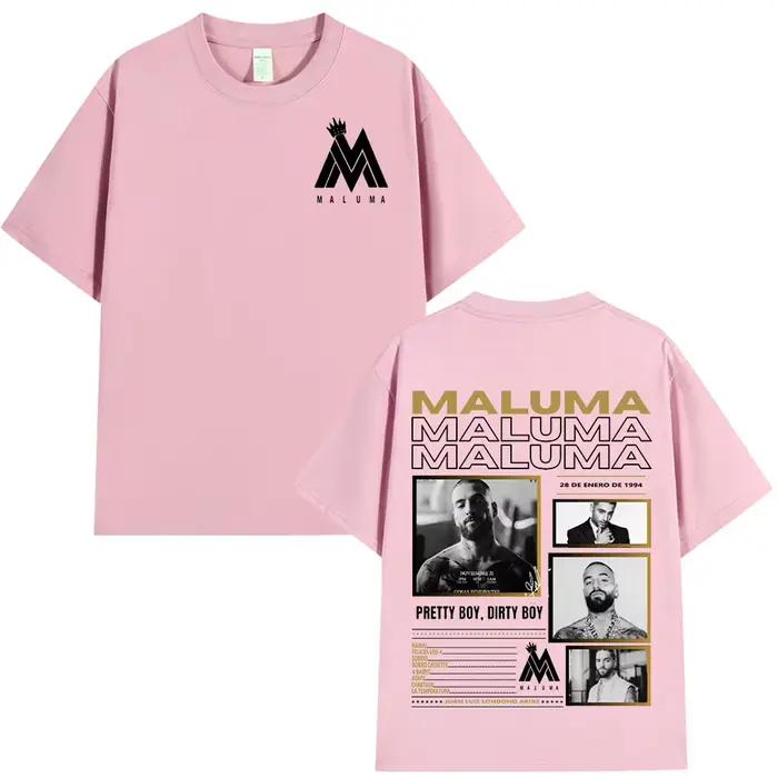 T-shirt Rappeur Maluma Impression Graphique Coton Doux Hommes Femmes Mode Hip Hop Occasions Spéciales