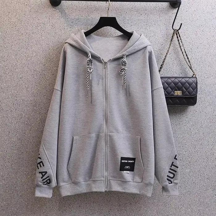 Sweat à capuche noir zippé pour femmes