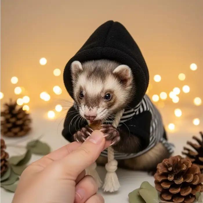 Sweat à capuche en furet élastique