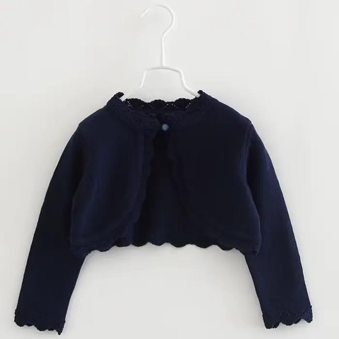 Filles tricot cardigan enfant en bas âge fille nœud papillon boléro mariage fête d'anniversaire veste tricoté Crochet
