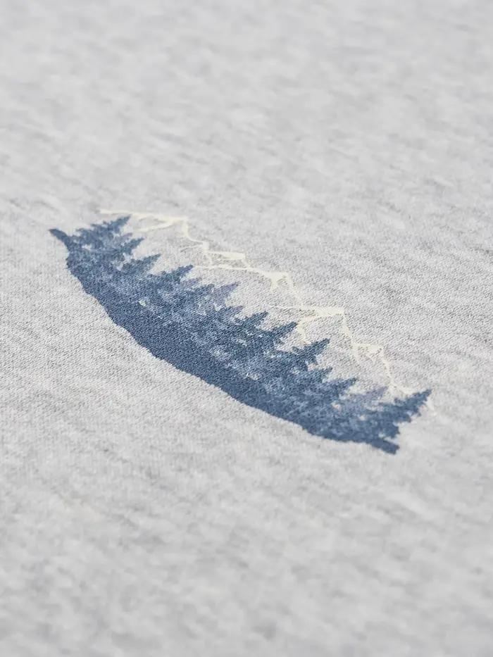 SIMWOOD sweat à capuche chaud pour hommes 340gsm doublure polaire lourde surdimensionné imprimé montagne