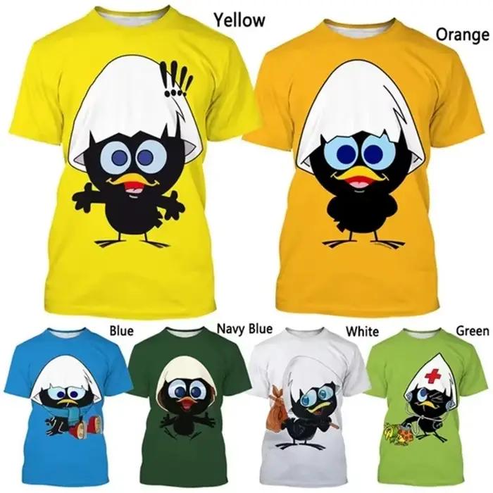T-shirt imprimé 3D dessin animé Calimero pour hommes