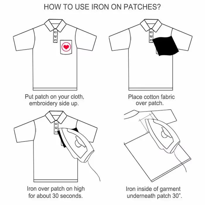 Amour films d'horreur fer sur vêtements brodés patchs