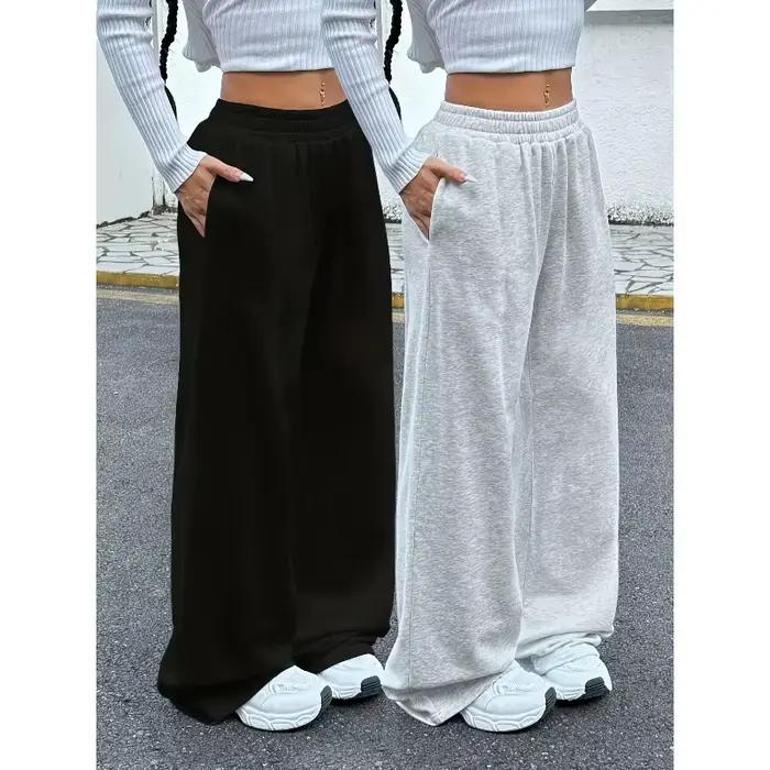 Pantalon de jogging féminin décontracté et confortable avec poches pantalon sport taille moyenne adapté à toutes les saisons occasions sportives détente
