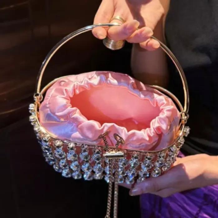 Strass pochette sac à main femmes Boutique tissé