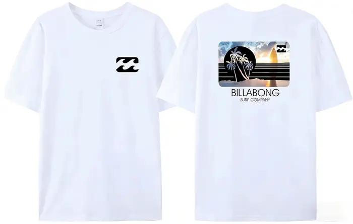 T-shirt d'été pour hommes Billa-bong imprimé en anglais