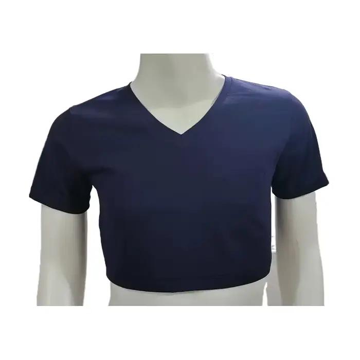 T-shirt en coton Lycra col en V pour homme, style décontracté, durable et parfait pour les soirées festives et les activités sportives