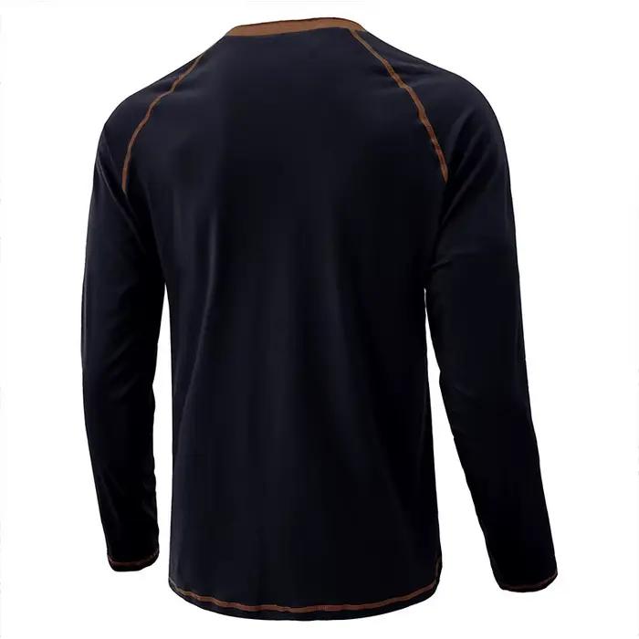 T-shirt à manches longues et col Henley pour homme