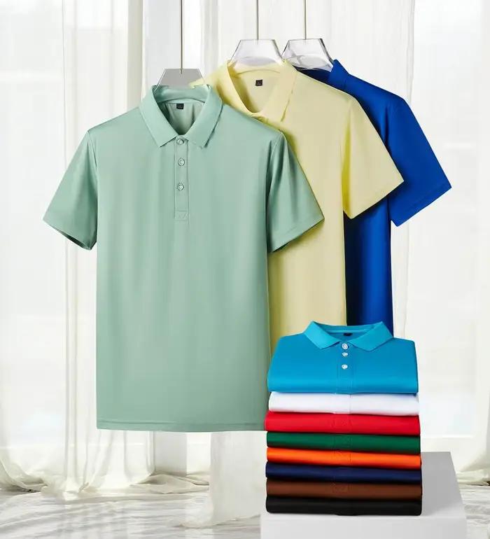 Polo personnalisé avec logo, T-shirts d'été à manches courtes pour couple, à transfert de chaleur, pour hommes et femmes, hauts décontractés simples pour l'été