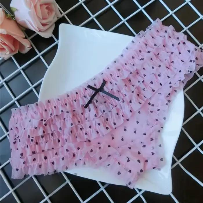 Culotte en dentelle taille basse pour femmes