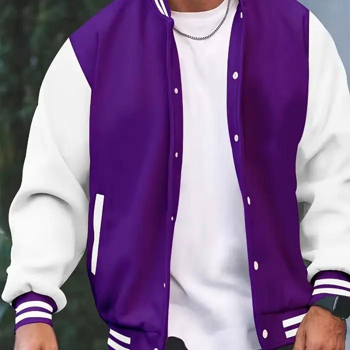Veste de baseball de style universitaire pour hommes américains