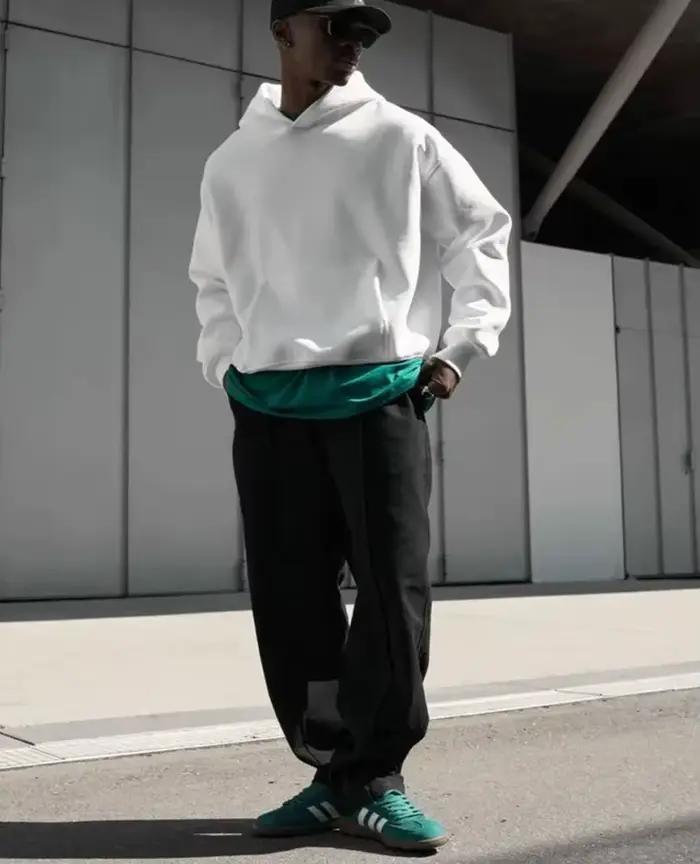 Sweat à capuche oversize uni pour homme