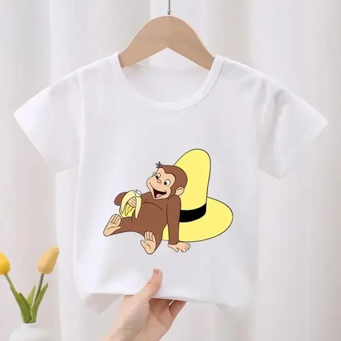 T-shirt à manches courtes imprimé singe George le curieux