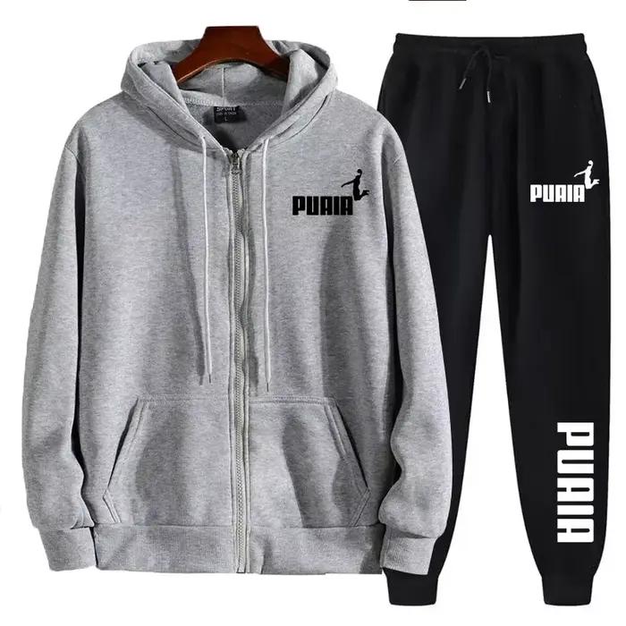 2025 nouveaux vêtements de sport pour hommes tendance imprimé sweat à capuche pantalon 2 pièces ensemble décontracté