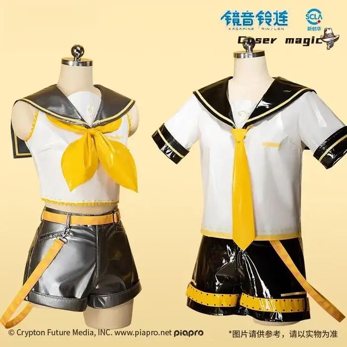 Costume de cosplay Kagamine Len/Kagamine Rin, uniforme JK, pour Halloween, carnaval, fête de Noël, vêtements de jeu de rôle