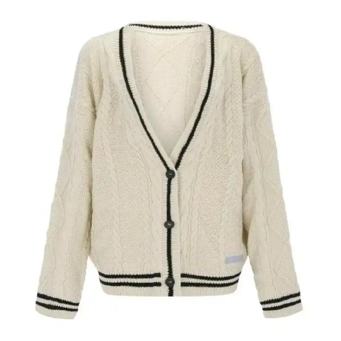 TS Cardigan étoile broderie tricot boutonné surdimensionné Folklore
