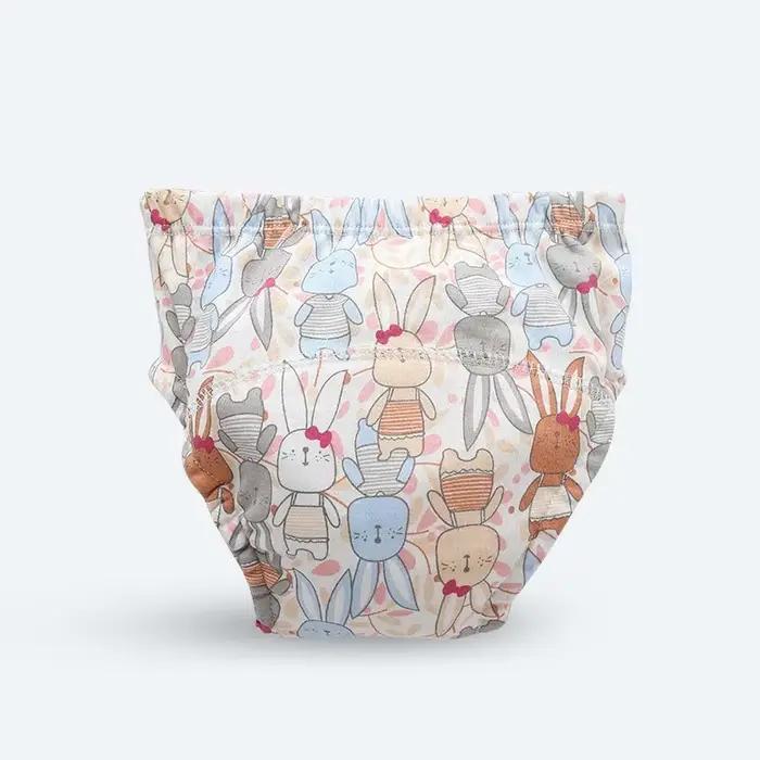 Couches-culottes réutilisables en coton doux et respirant pour bébés