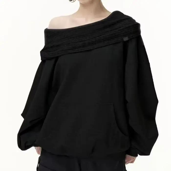 Sweat-shirt en tricot Patchwork pour femmes