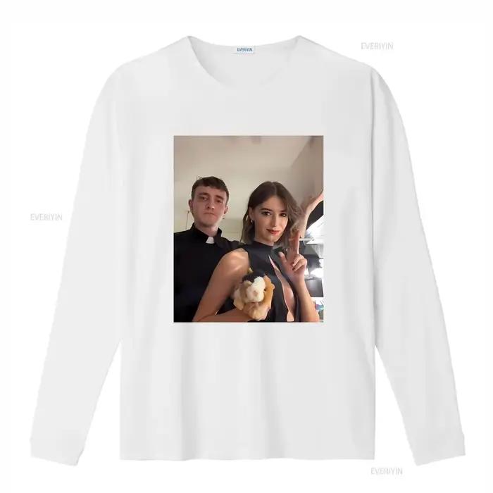 T-shirt imprimé Fleabag Paul Mescal et Daisy Edgar Jones, tendance pour les acheteurs américains, style vintage délavé légèrement unisexe