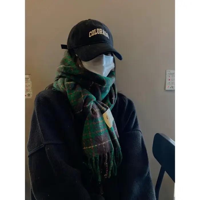 Plaid hiver Écharpe femmes luxe chaud Foulard solide foulards mode décontracté écharpes cachemire cou plus chaud hiver dames corée