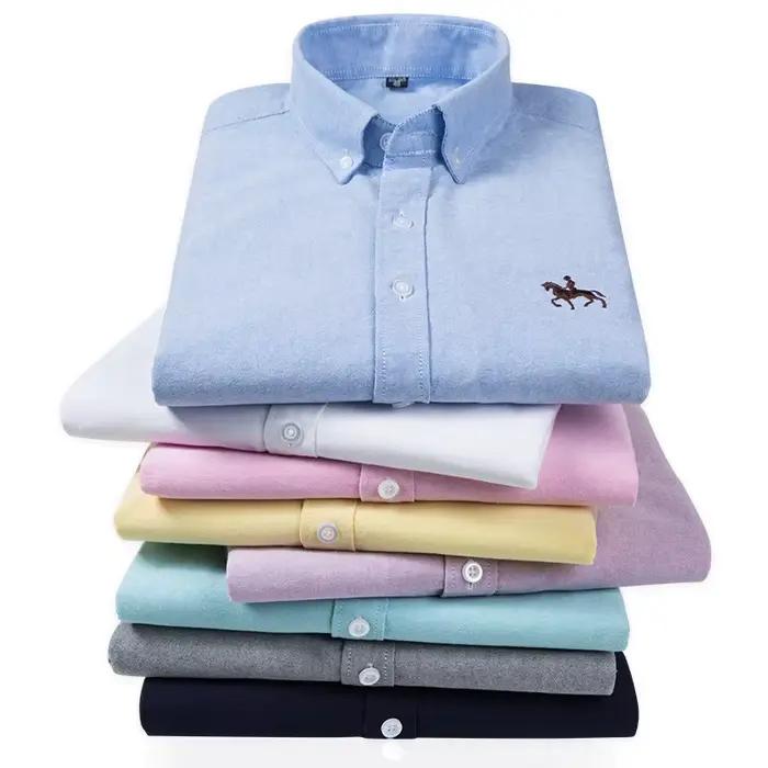 Chemises Oxford à manches longues pour hommes