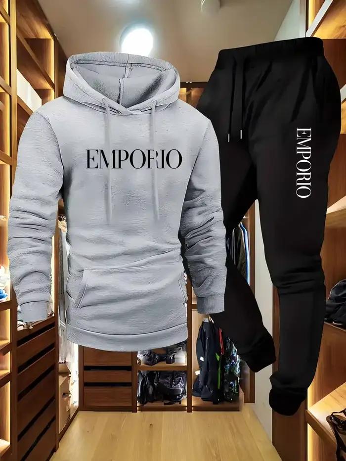 Ensemble de survêtement de couleur unie pour hommes