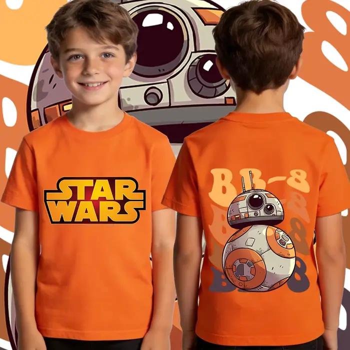 T-shirt en coton imprimé Star Wars BB 8 pour garçons