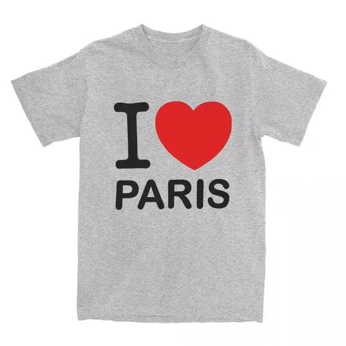 T-shirt I Love Paris pour femmes, décontracté, haute élasticité, polyester, col rond, motifs animaux de compagnie, pour les sports et occasions spéciales